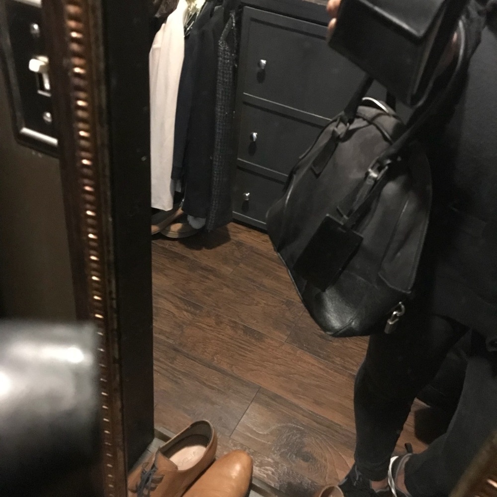Prada Black Leather Hobo Bag